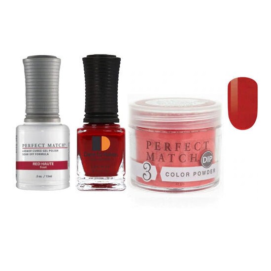 Lechat Dip, Gel, Polish Trio Red Haute #189, 3pc Bundle