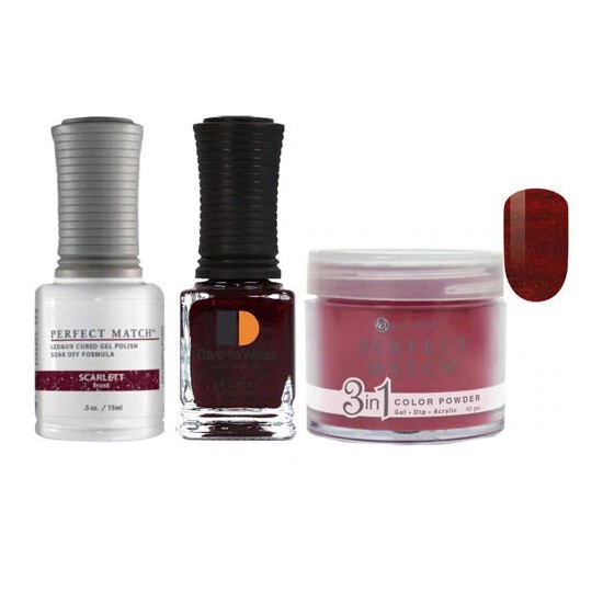 Lechat Dip, Gel, Polish Trio Scarlett #192, 3pc Bundle