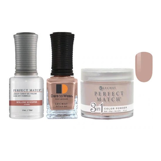 Lechat Dip, Gel, Polish Trio Willow Whisper #195, 3pc Bundle