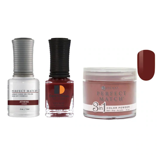 Lechat Dip, Gel, Polish Trio Athena #207, 3pc Bundle