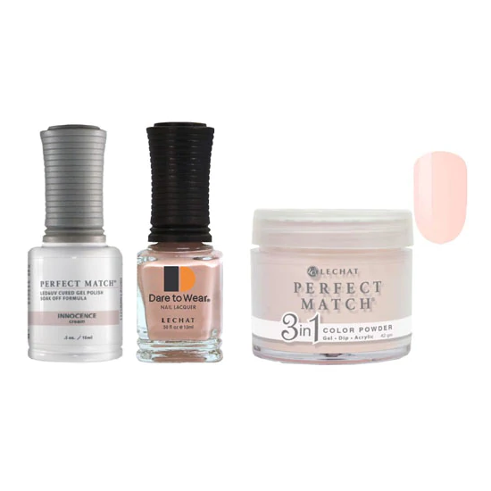 Lechat Dip, Gel, Polish Trio Innocence #211, 3pc Bundle