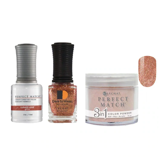 Lechat Dip, Gel, Polish Trio Lunar Love #217, 3pc Bundle