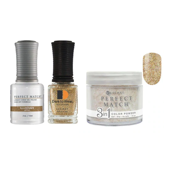 Lechat Dip, Gel, Polish Trio Illuminate #218, 3pc Bundle