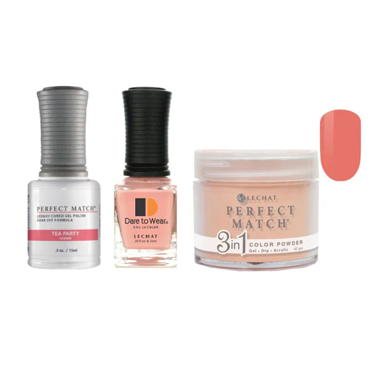 Lechat Dip, Gel, Polish Trio Tea Party #225, 3pc Bundle