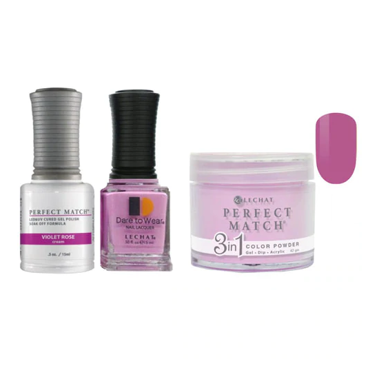 Lechat Dip, Gel, Polish Trio Violet Rose #228, 3pc Bundle