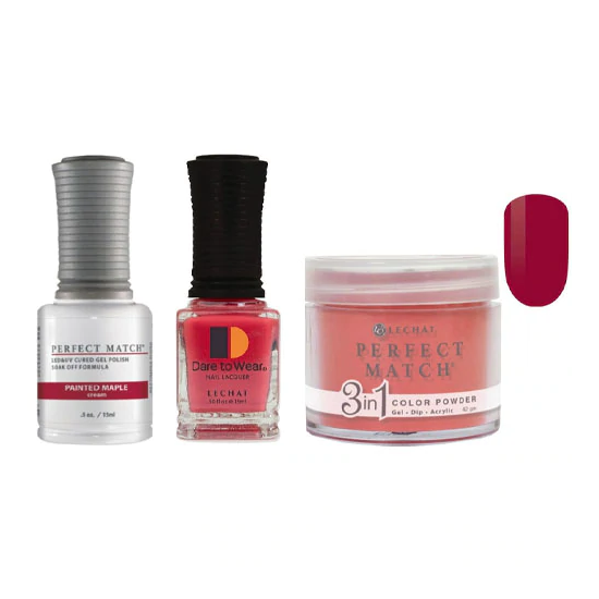 Lechat Dip, Gel, Polish Trio Painted Maple #238, 3pc Bundle