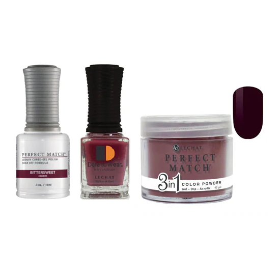 Lechat Dip, Gel, Polish Trio Bittersweet #240, 3pc Bundle