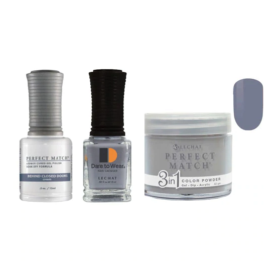 Lechat Dip, Gel, Polish Trio Behind Closed Doors #246, 3pc Bundle