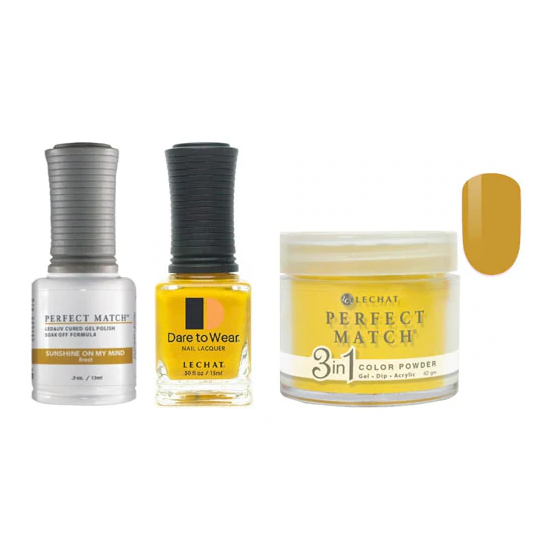 Lechat Dip, Gel, Polish Trio Sunshine On My Mind #255, 3pc Bundle