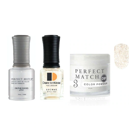 Lechat Dip, Gel, Polish Trio On The Rocks #259, 3pc Bundle