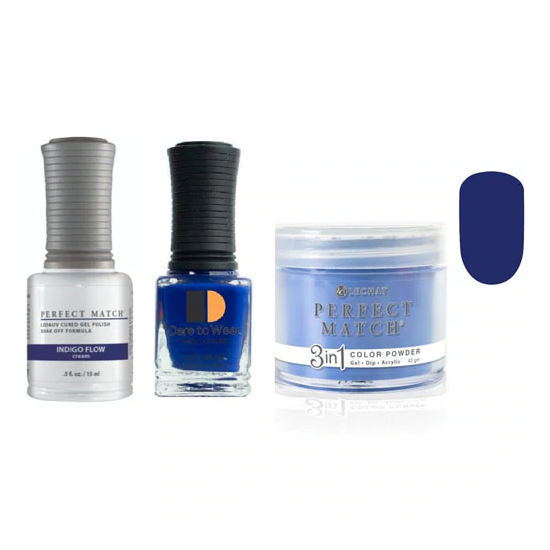 Lechat Dip, Gel, Polish Trio Indigo Flow #266, 3pc Bundle