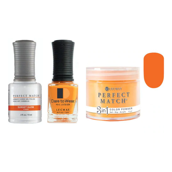 Lechat Dip, Gel, Polish Trio Sunset Glow #268, 3pc Bundle