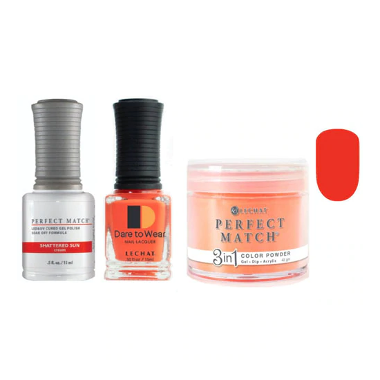 Lechat Dip, Gel, Polish Trio Shattered Sun #270, 3pc Bundle