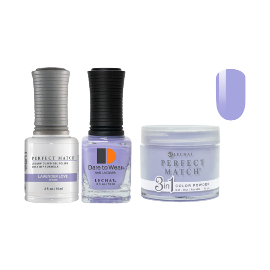 Lechat Dip, Gel, Polish Trio Lavender Love #271, 3pc Bundle