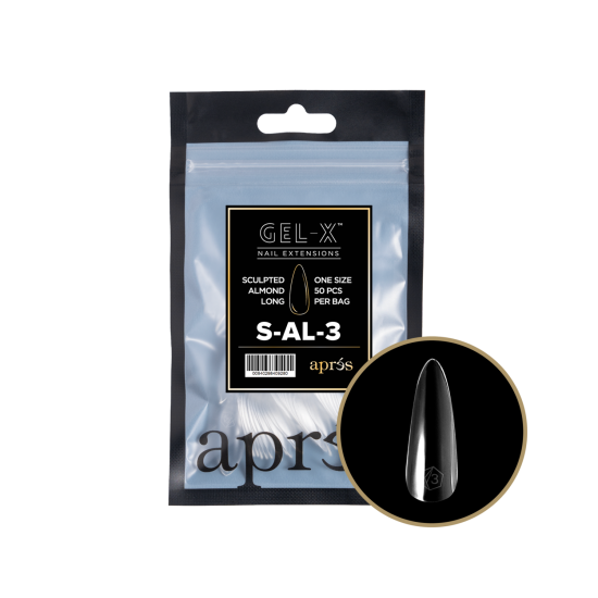 APRÉS  Sculpted Almond Long Size 03, Refill Tips