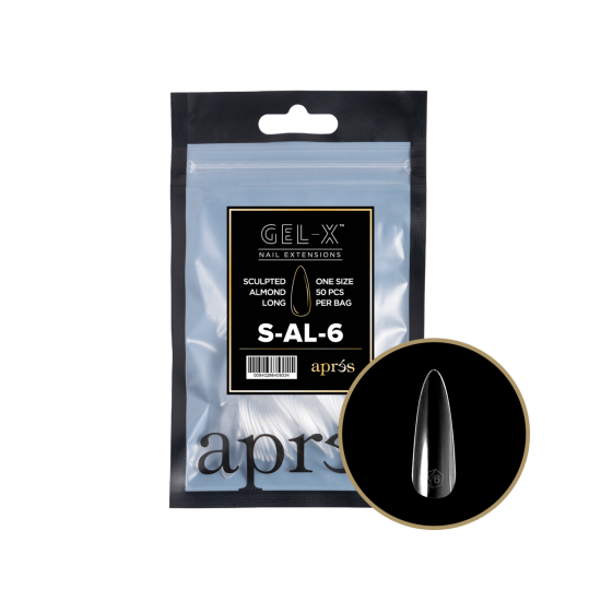 APRÉS  Sculpted Almond Long Size 06, Refill Tips