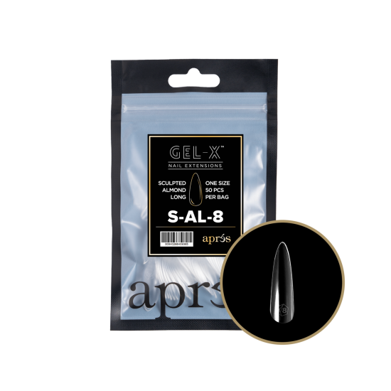 APRÉS  Sculpted Almond Long Size 08, Refill Tips
