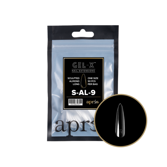 APRÉS  Sculpted Almond Long Size 09, Refill Tips