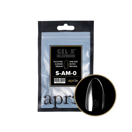 APRÉS  Sculpted Almond Medium Size 0, Refill Tips