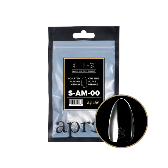 APRÉS  Sculpted Almond Medium Size 00, Refill Tips