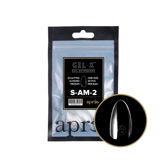 APRÉS  Sculpted Almond Medium Size 2, Refill Tips