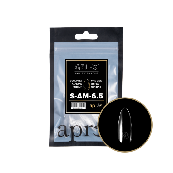 APRÉS  Sculpted Almond Medium Size 6.5, Refill Tips