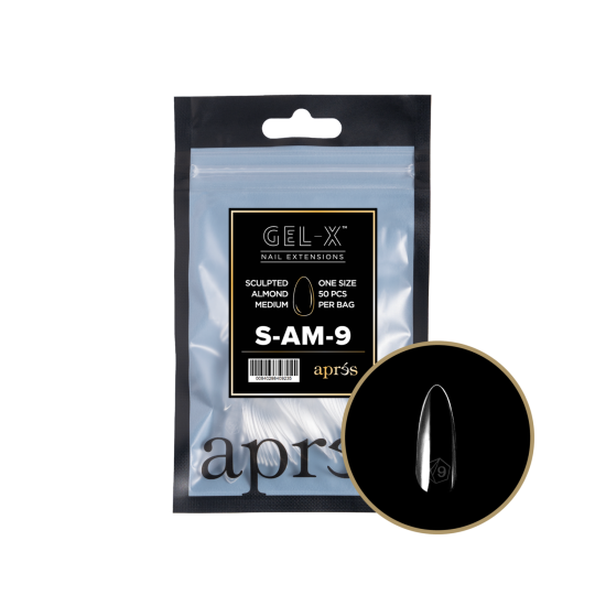 APRÉS  Sculpted Almond Medium Size 9, Refill Tips