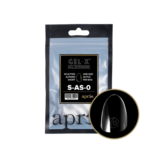 APRÉS  Sculpted Almond Short Size 0, Refill Tips