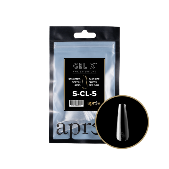 APRÉS  Sculpted Coffin Long Size 05, Refill Tips