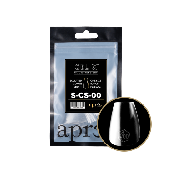 APRÉS  Sculpted Coffin Short Size 00, Refill Tips