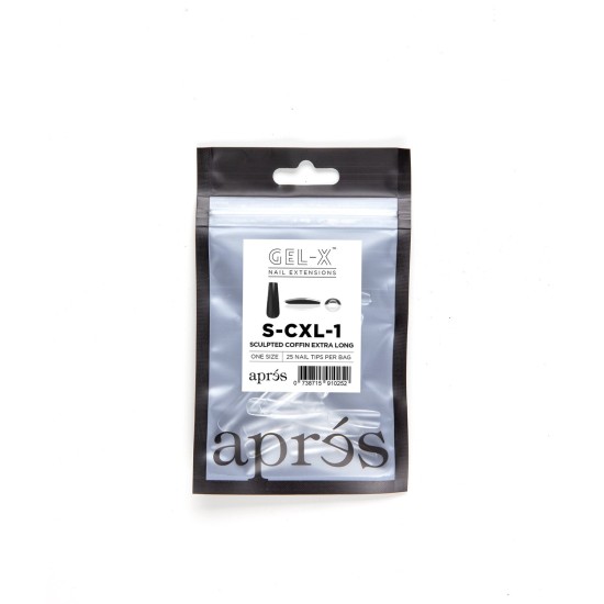 Après Gel-X Sculpted Coffin XL Size 1, Refill Tips