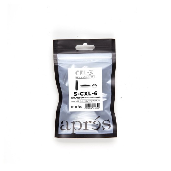 Apres - Gel X Sculpted Coffin XL Size 6 Refill Tips Sculpted Tips