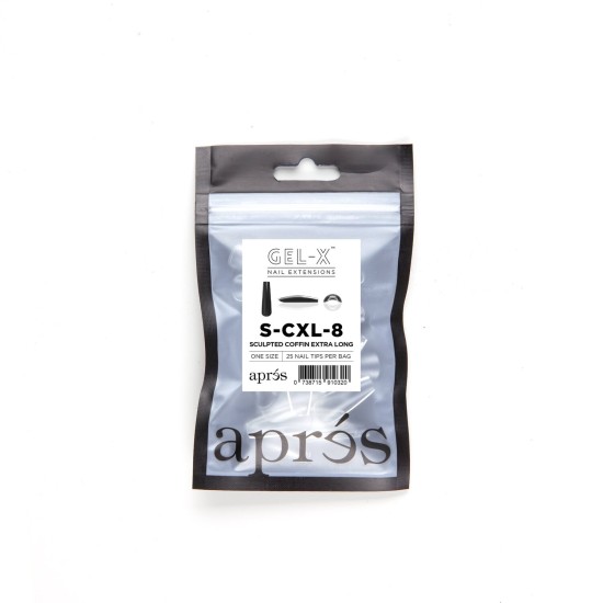 Après Gel-X Sculpted Coffin XL Size 8, Refill Tips