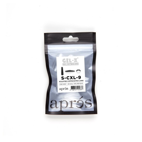Après Gel-X Sculpted Coffin XL Size 9, Refill Tips