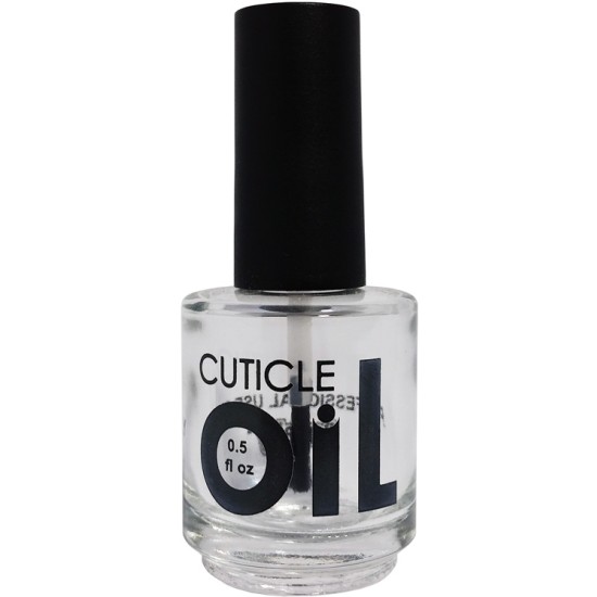 Empty Glass Bottle Printed Cuticle Oil .5oz
