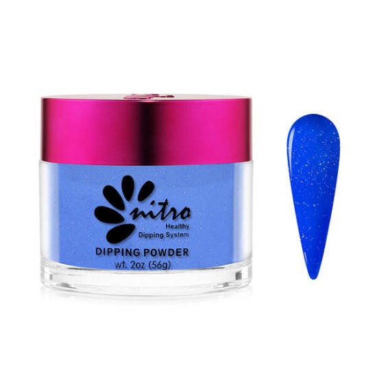 Nitro Amber Dip Powder #104 Glitzy Blue, 2oz