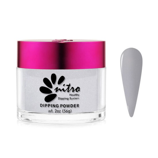 Nitro Amber Dip Powder #116 Silvery Gray, 2oz