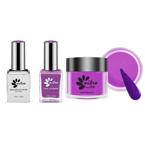 Nitro Nails Dip Powder, Gel Polish Trio #130, 3pc Bundle