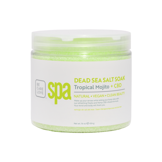 BCL SPA Dead Sea Salt Soak Mojito Mint CBD, 16oz