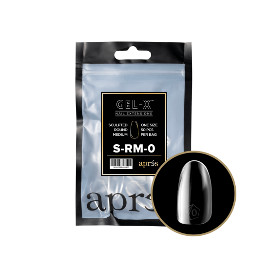 Après Gel-X Sculpted Round Medium Size 0, Refill Tips