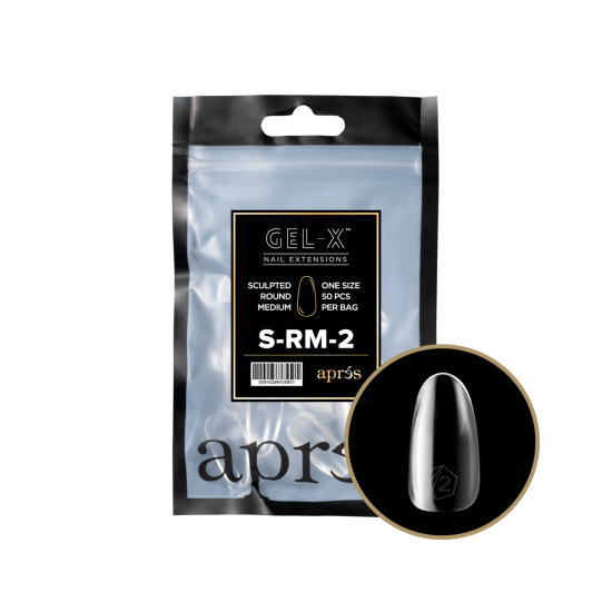 Après Gel-X Sculpted Round Medium Size 2, Refill Tips