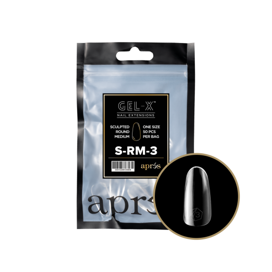 APRÉS Gel-X Sculpted Round Medium Size 3 Refill Tips