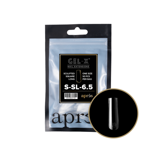 APRÉS  Sculpted Square Long Size 6.5, Refill Tips