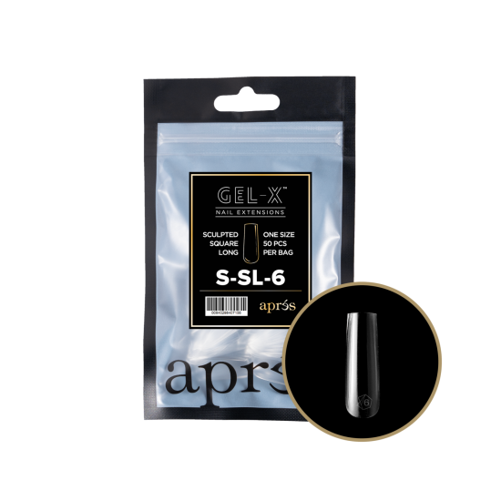APRÉS  Sculpted Square Long Size 06, Refill Tips
