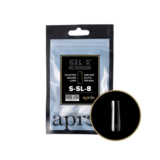 APRÉS  Sculpted Square Long Size 08, Refill Tips