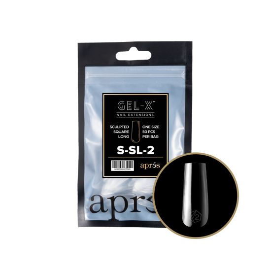 Après Gel-X Sculpted Square Long Size 2, Refill Tips