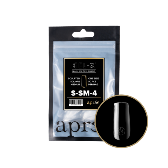 APRÉS  Sculpted Square Medium Size 04, Refill Tips