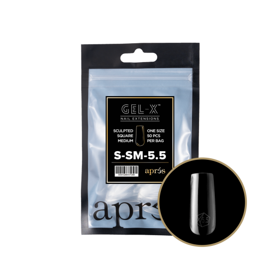 APRÉS  Sculpted Square Medium Size 5.5, Refill Tips