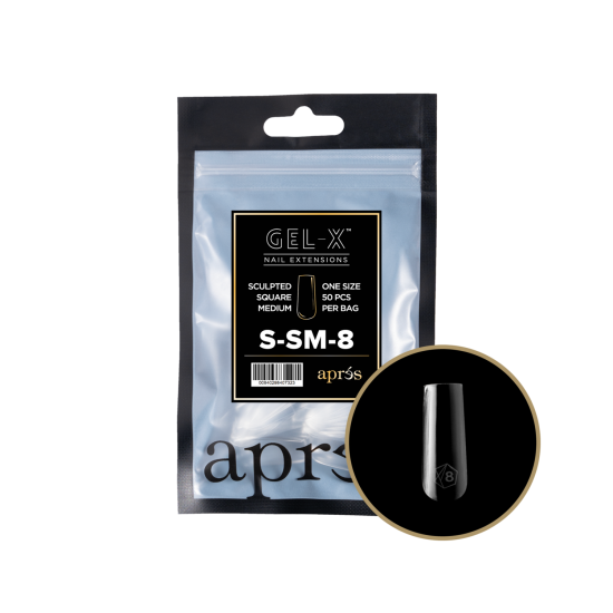 APRÉS  Sculpted Square Medium Size 08, Refill Tips