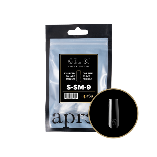 APRÉS  Sculpted Square Medium Size 09, Refill Tips
